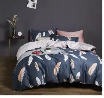 Egyptian Cotton Soft Duvet Cover & Fitted/Bed Sheet Bedding Set | US Twin, Queen & King Size | 4 or 6 Pieces