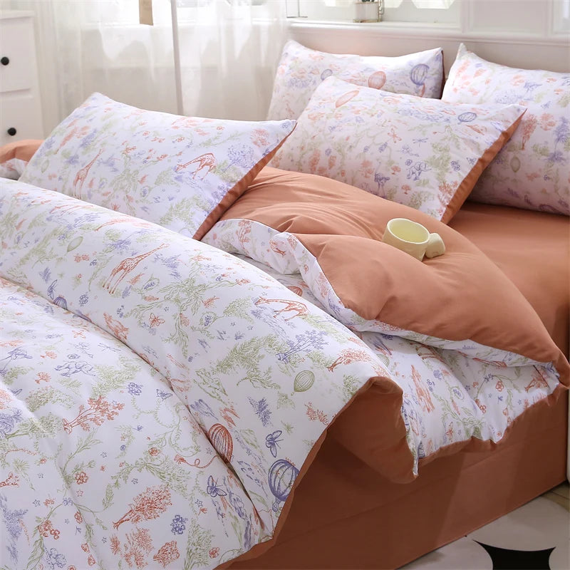 IMPORTANT COTTON DUVET COVER SET WITH 2PILLOW CASE