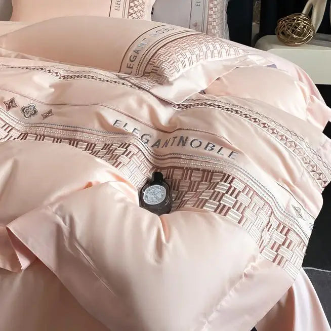 4-Piece High-End Light Luxury Long Staple Cotton Embroidery Bedding Set |