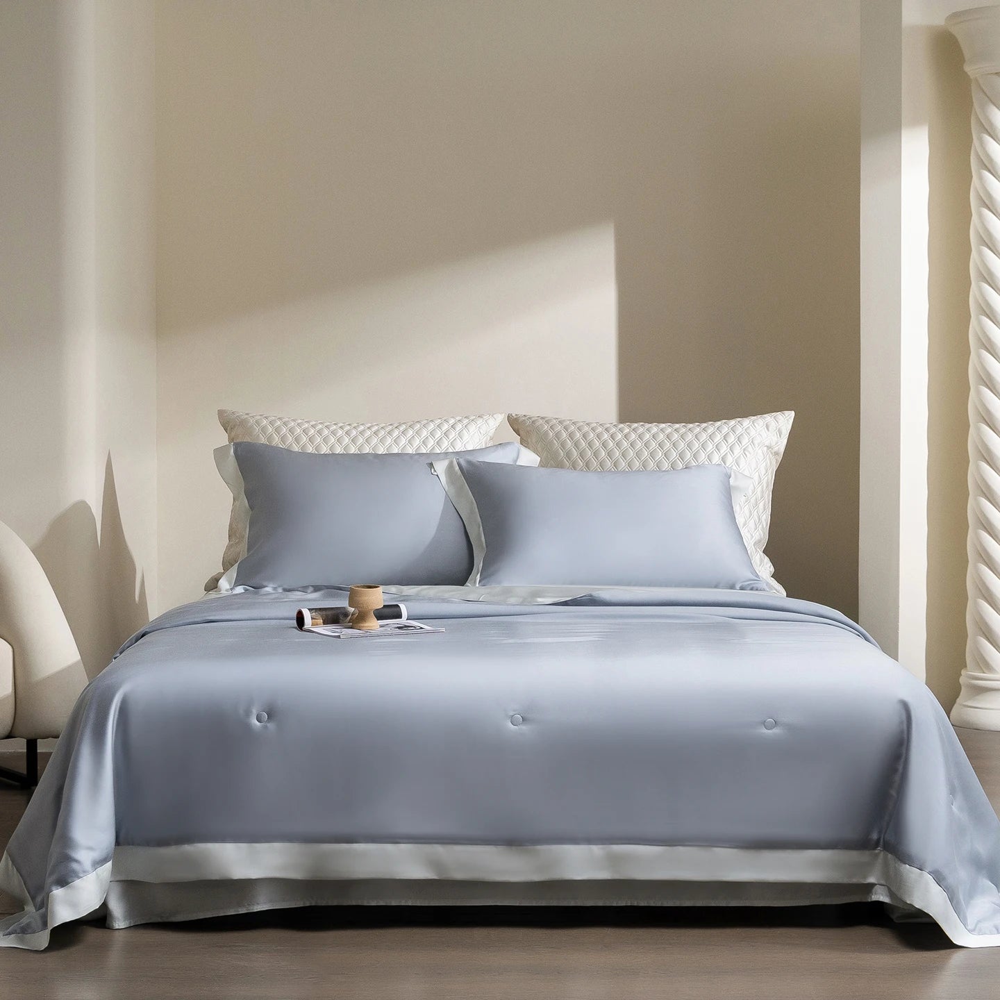 600TC Lyocell Summer Quilt | Cooling Eucalyptus Air Conditioning Comforter | Bed Sheet & Pillowcases |