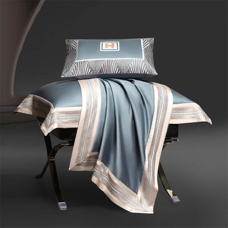 Premium 1000TC Egyptian Cotton Luxury Embroidery Hotel Style Bedding Set - 4 Pieces