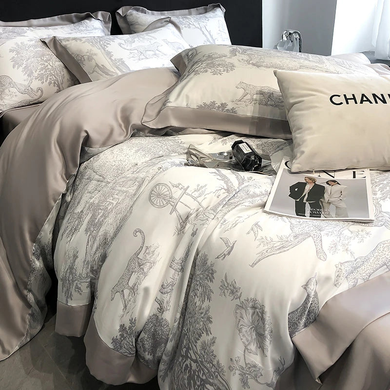 Natural Eucalyptus Lyocell Queen Bedding Set - Soft, Silky & Eco-Friendly