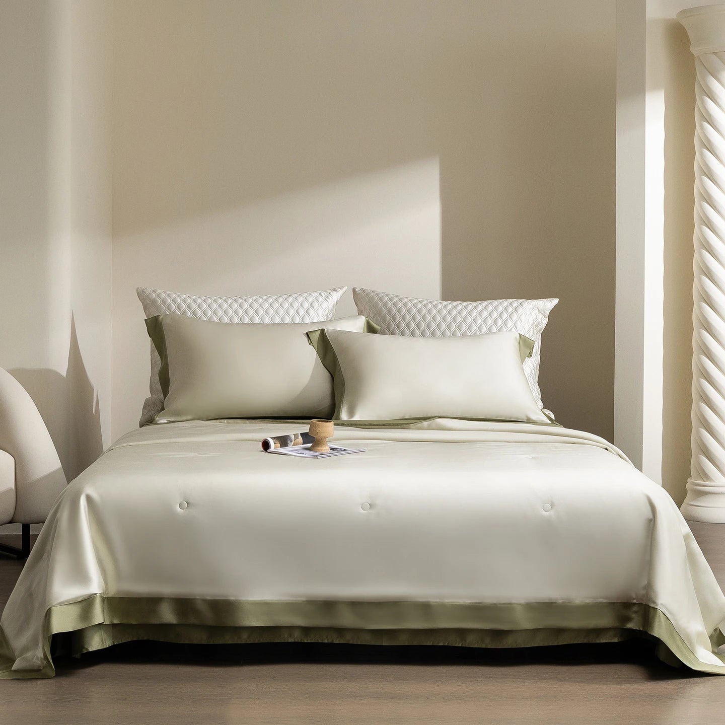 600TC Lyocell Summer Quilt | Cooling Eucalyptus Air Conditioning Comforter | Bed Sheet & Pillowcases |