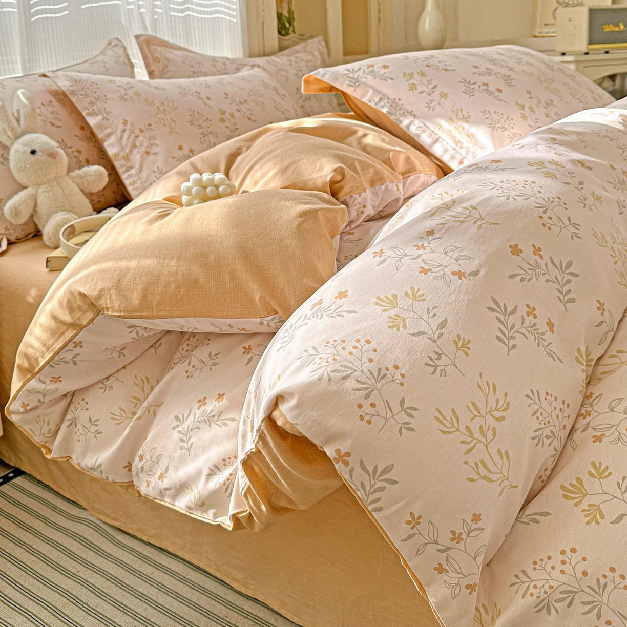IMPORTANT COTTON DUVET COVER SET WITH 2PILLOW CASE