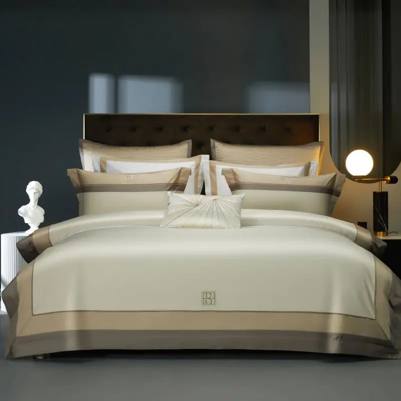 Luxury 1000TC Egyptian Cotton Embroidery Bedding Set - 4 or 7 Pieces | Queen & King Size
