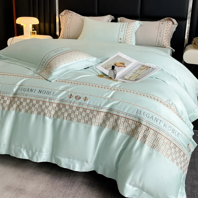 4-Piece High-End Light Luxury Long Staple Cotton Embroidery Bedding Set |