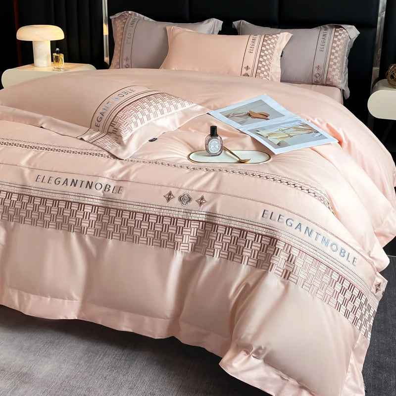 4-Piece High-End Light Luxury Long Staple Cotton Embroidery Bedding Set |