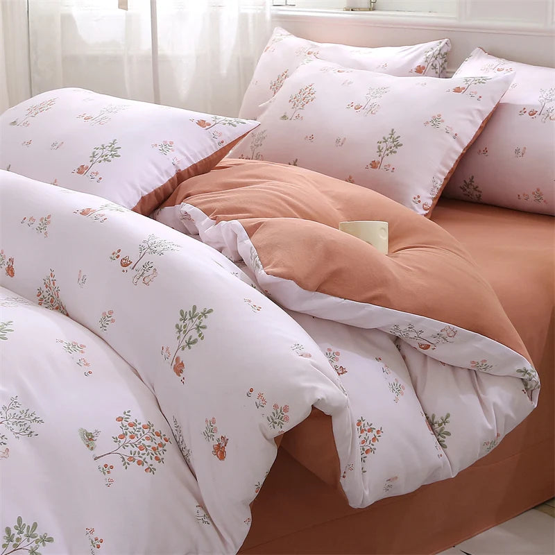 IMPORTANT COTTON DUVET COVER SET WITH 2PILLOW CASE