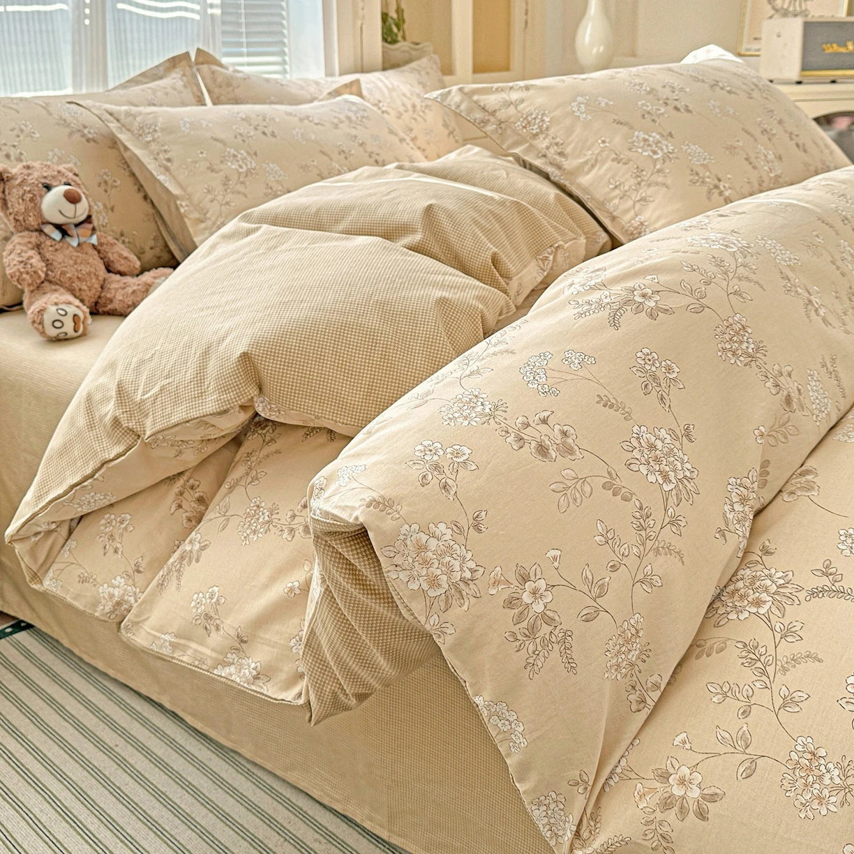 IMPORTANT COTTON DUVET COVER SET WITH 2PILLOW CASE