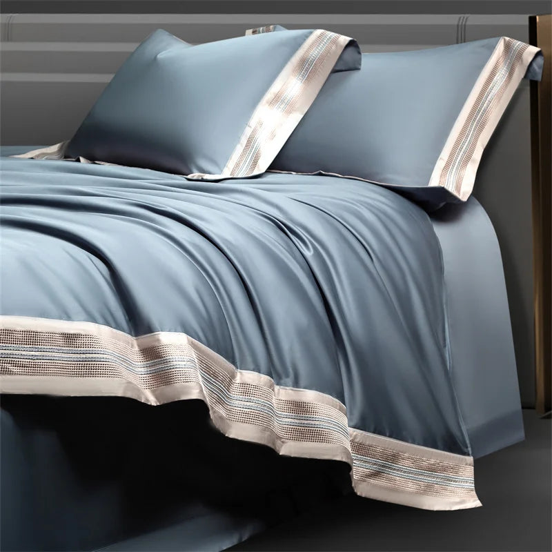 Premium 1000TC Egyptian Cotton Luxury Embroidery Hotel Style Bedding Set - 4 Pieces