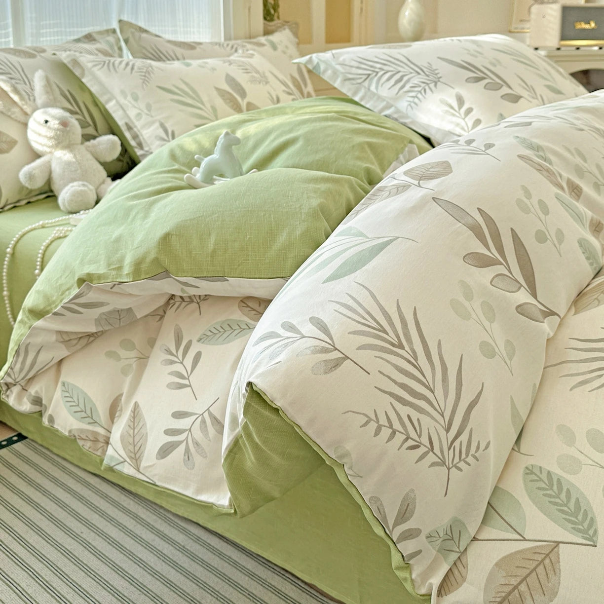 IMPORTANT COTTON DUVET COVER SET WITH 2PILLOW CASE
