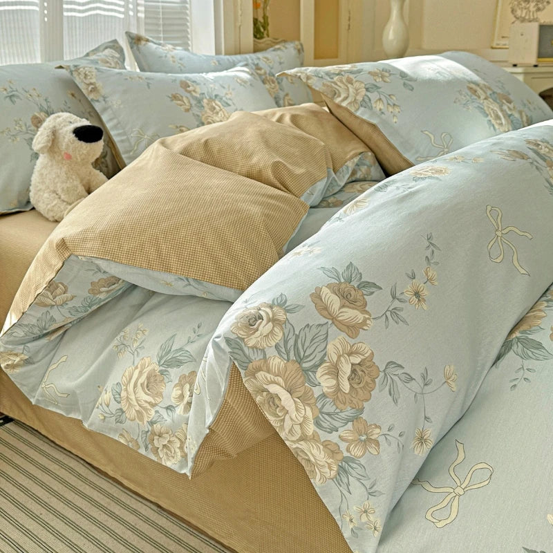 IMPORTANT COTTON DUVET COVER SET WITH 2PILLOW CASE