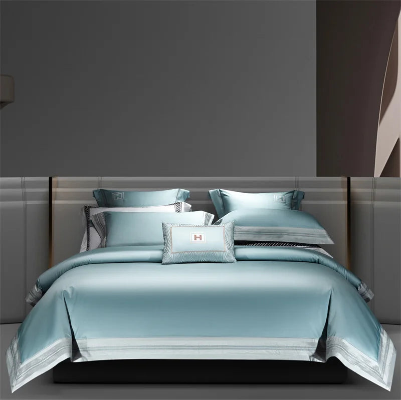 Premium 1000TC Egyptian Cotton Luxury Embroidery Hotel Style Bedding Set - 4 Pieces