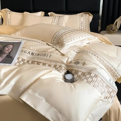 4-Piece High-End Light Luxury Long Staple Cotton Embroidery Bedding Set |