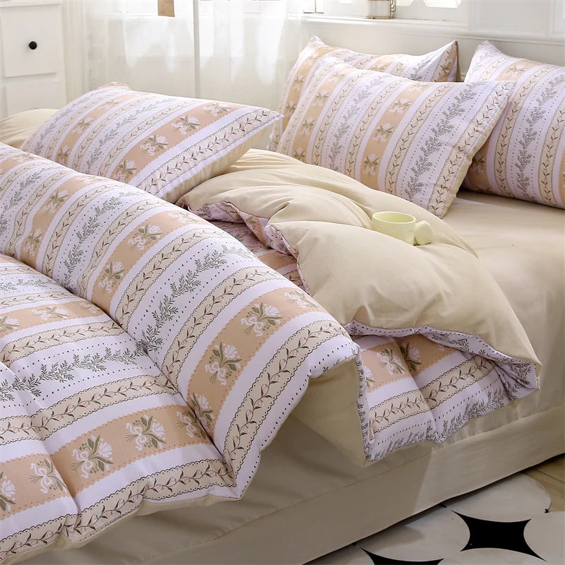 IMPORTANT COTTON DUVET COVER SET WITH 2PILLOW CASE