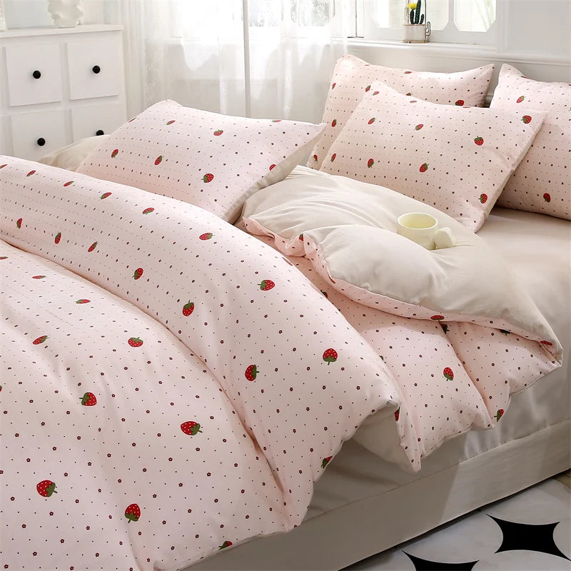 IMPORTANT COTTON DUVET COVER SET WITH 2PILLOW CASE
