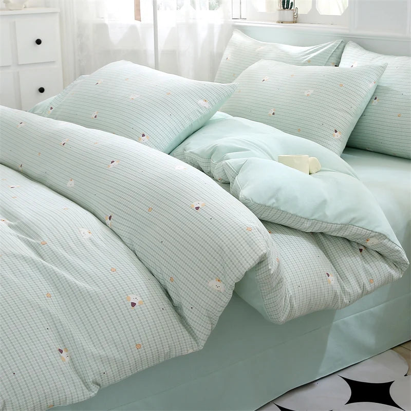 IMPORTANT COTTON DUVET COVER SET WITH 2PILLOW CASE