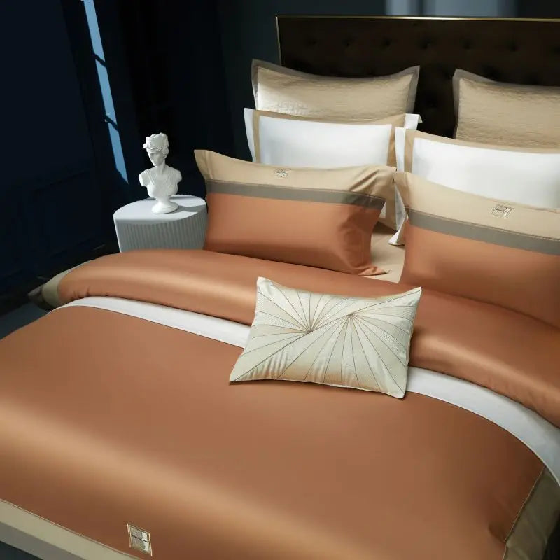 Luxury 1000TC Egyptian Cotton Embroidery Bedding Set - 4 or 7 Pieces | Queen & King Size