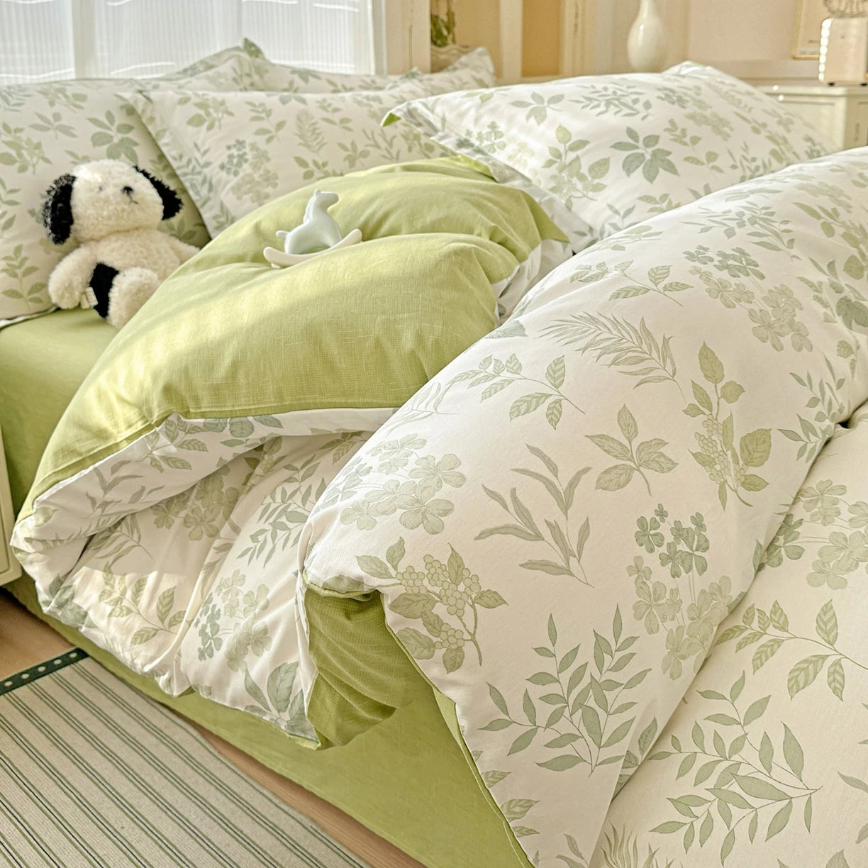 IMPORTANT COTTON DUVET COVER SET WITH 2PILLOW CASE