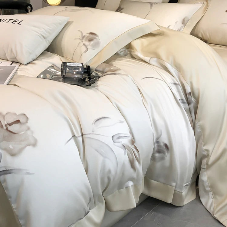 Natural Eucalyptus Lyocell Queen Bedding Set - Soft, Silky & Eco-Friendly