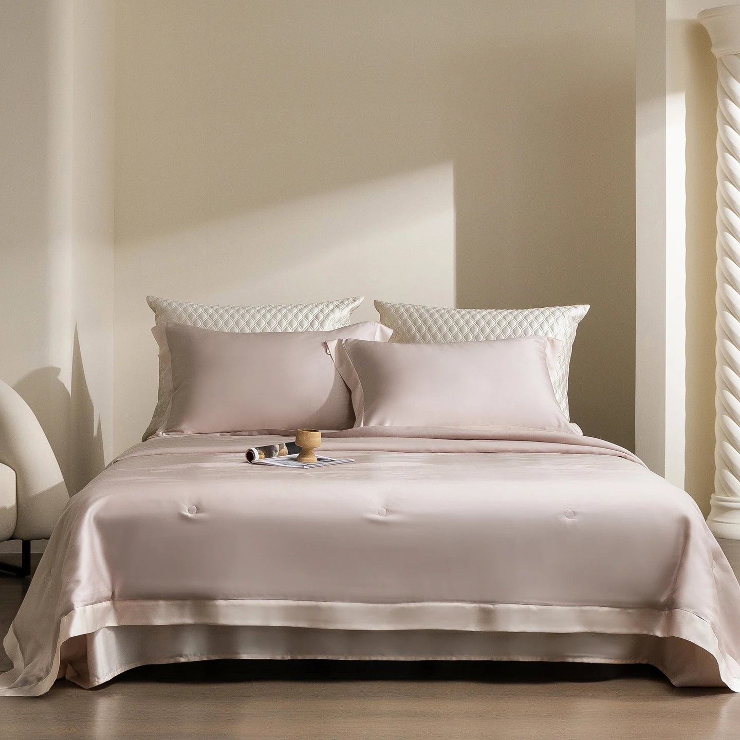 600TC Lyocell Summer Quilt | Cooling Eucalyptus Air Conditioning Comforter | Bed Sheet & Pillowcases |