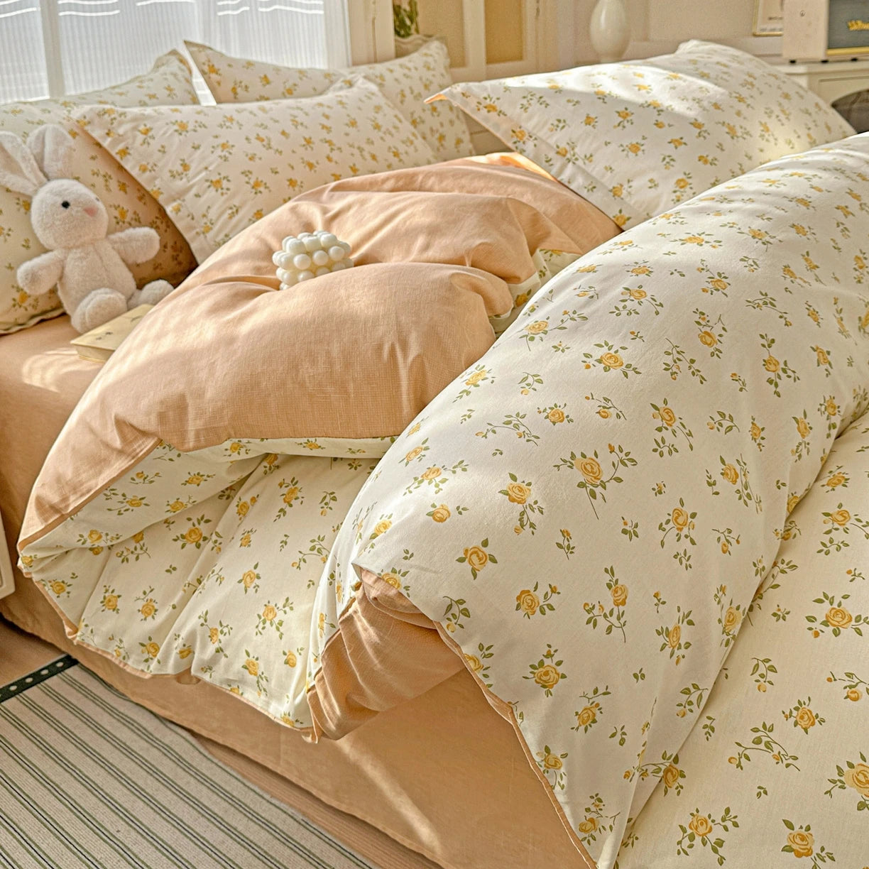 IMPORTANT COTTON DUVET COVER SET WITH 2PILLOW CASE