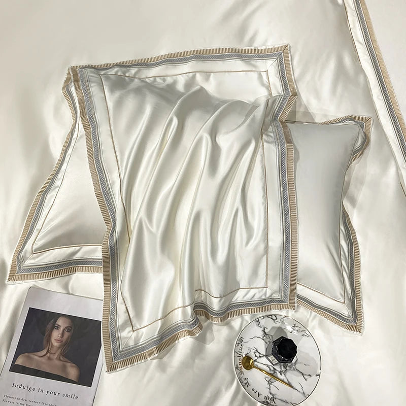 LUXURY EMBROIDERY KING SIZE 600TC EGYPTIAN COTTON BEDDING SET