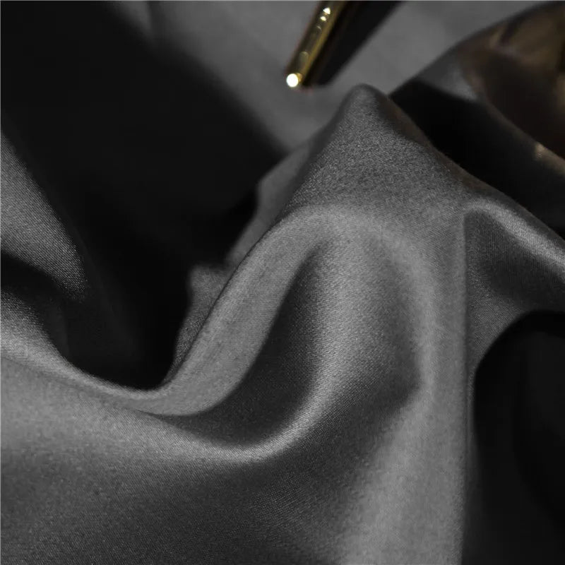 Satin 1200TC Egyptian Cotton Luxury Bedding Set | Gold Embroidery