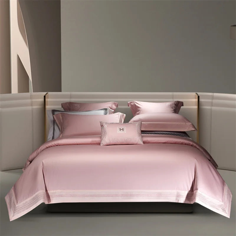 Premium 1000TC Egyptian Cotton Luxury Embroidery Hotel Style Bedding Set - 4 Pieces