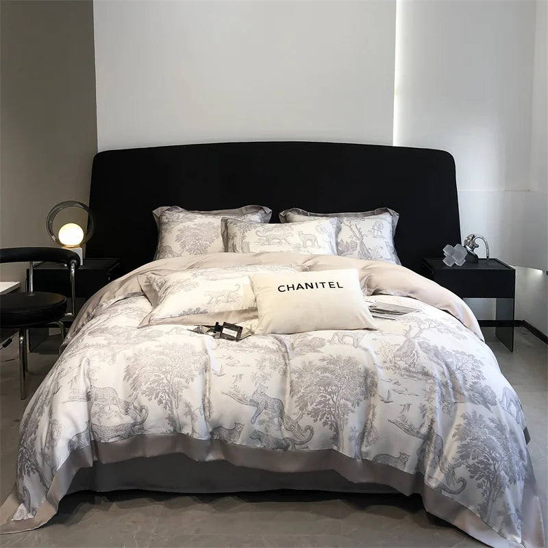 Natural Eucalyptus Lyocell Queen Bedding Set - Soft, Silky & Eco-Friendly