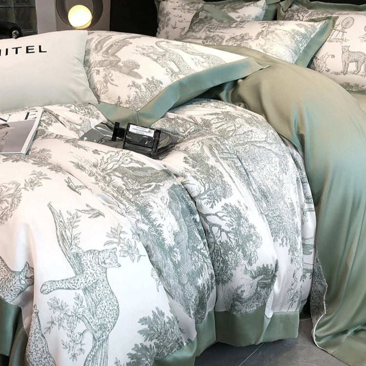 Natural Eucalyptus Lyocell Queen Bedding Set - Soft, Silky & Eco-Friendly