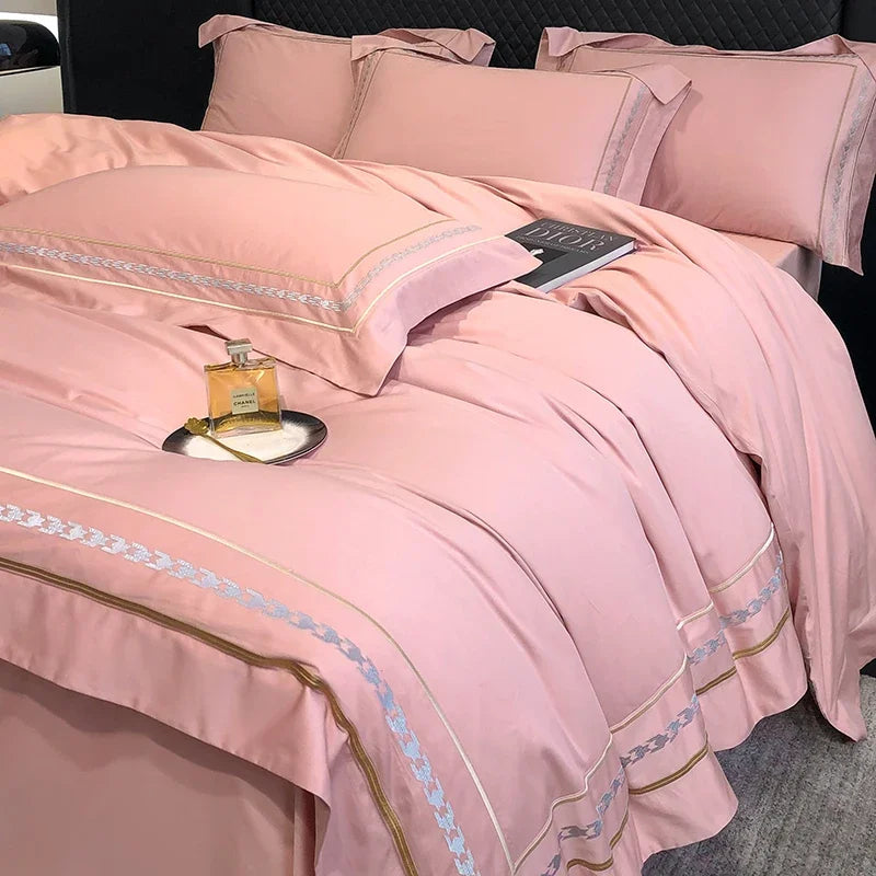 100% Egyptian Cotton Luxury Embroidery Hotel Style Bedding Set | Queen & King Size
