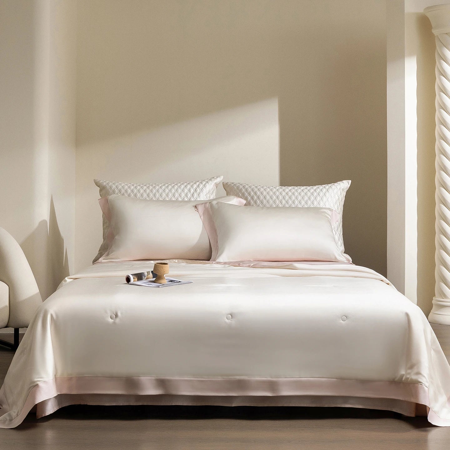 600TC Lyocell Summer Quilt | Cooling Eucalyptus Air Conditioning Comforter | Bed Sheet & Pillowcases |