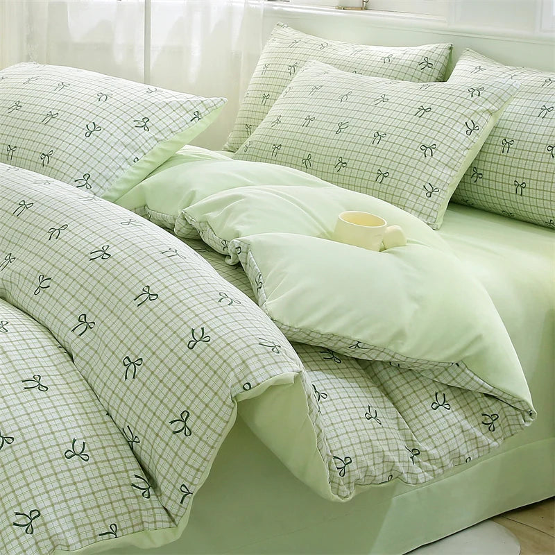 IMPORTANT COTTON DUVET COVER SET WITH 2PILLOW CASE