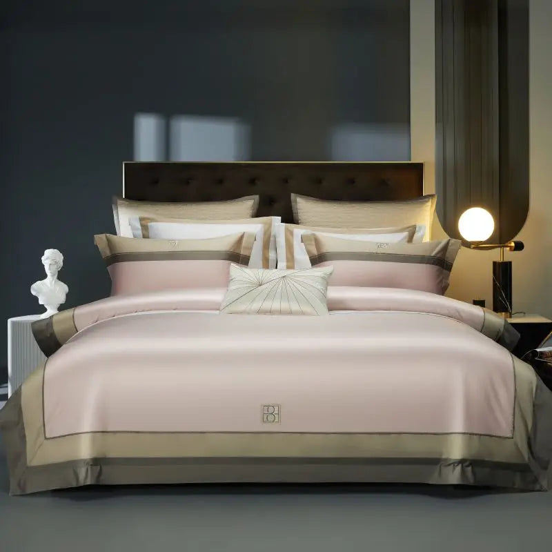 Luxury 1000TC Egyptian Cotton Embroidery Bedding Set - 4 or 7 Pieces | Queen & King Size
