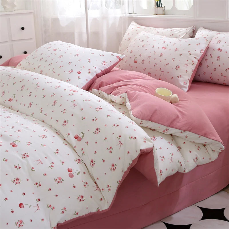 IMPORTANT COTTON DUVET COVER SET WITH 2PILLOW CASE