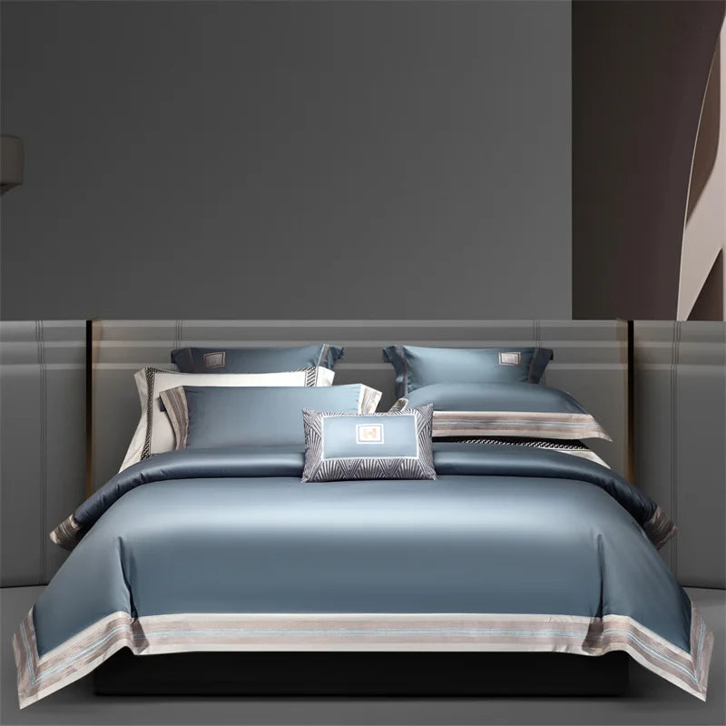 Premium 1000TC Egyptian Cotton Luxury Embroidery Hotel Style Bedding Set - 4 Pieces