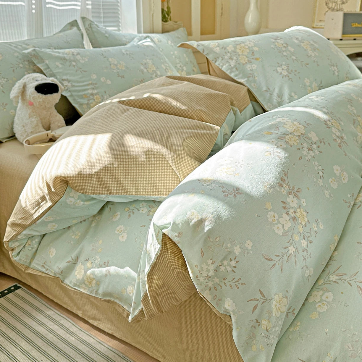 IMPORTANT COTTON DUVET COVER SET WITH 2PILLOW CASE