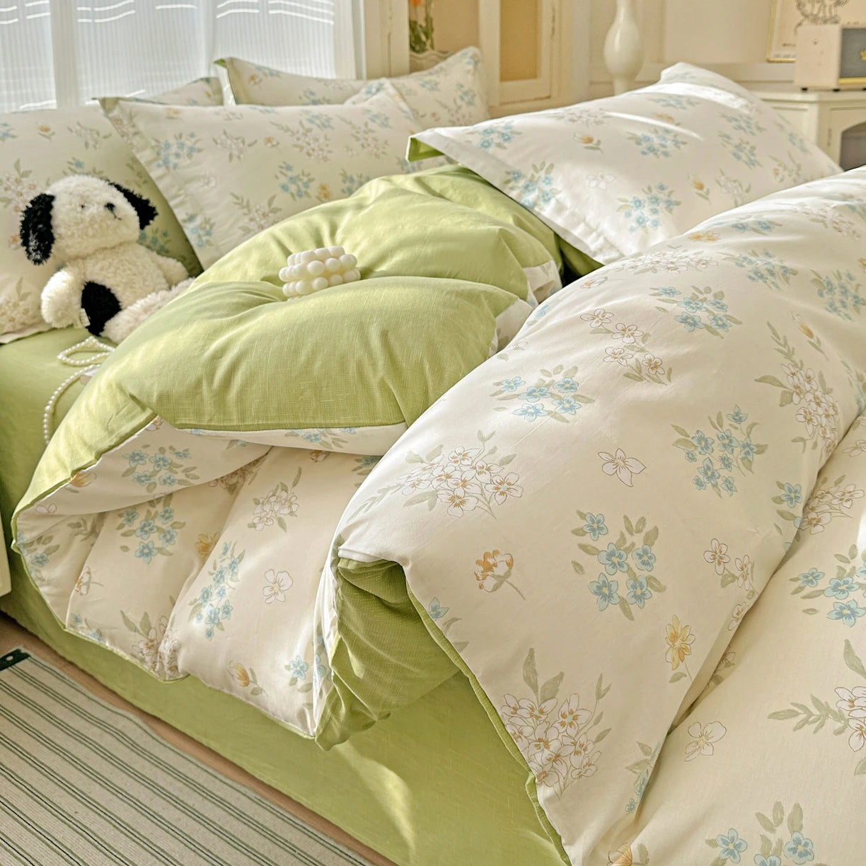 IMPORTANT COTTON DUVET COVER SET WITH 2PILLOW CASE