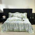 Floral Print Lyocell Summer Comforter Set - 4 Pieces | Soft Silky Cooling Bedding |