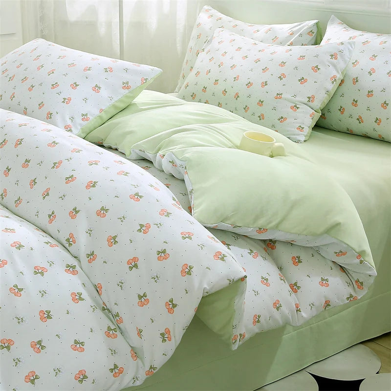 IMPORTANT COTTON DUVET COVER SET WITH 2PILLOW CASE