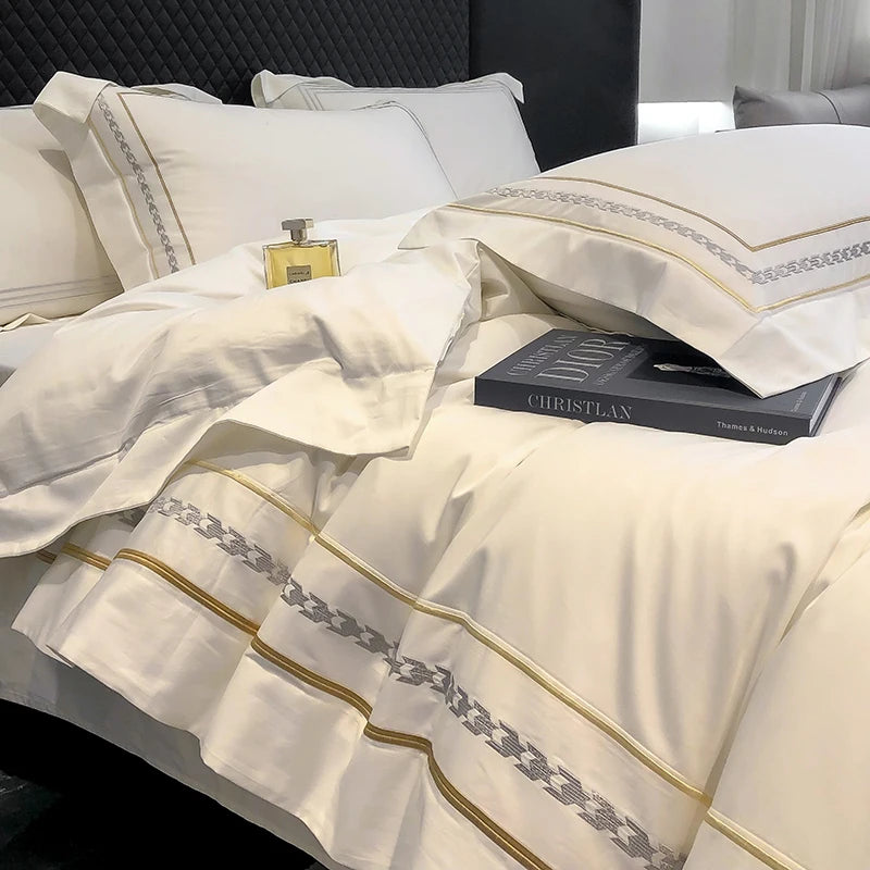 200S LONG-STAPLE COTTON FOUR-PIECE LUXURY BEDDING SET
