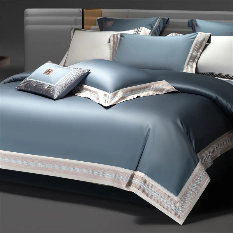Premium 1000TC Egyptian Cotton Luxury Embroidery Hotel Style Bedding Set - 4 Pieces
