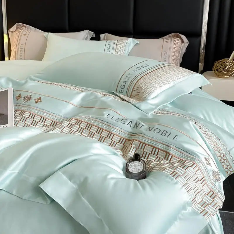 4-Piece High-End Light Luxury Long Staple Cotton Embroidery Bedding Set |
