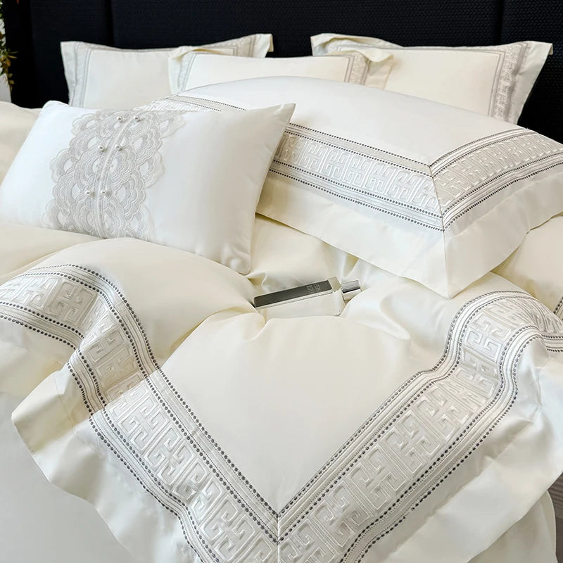 4-Piece Pure Cotton 200 Count Long-Staple Luxury Bedding Set | Quilt Cover 220x240