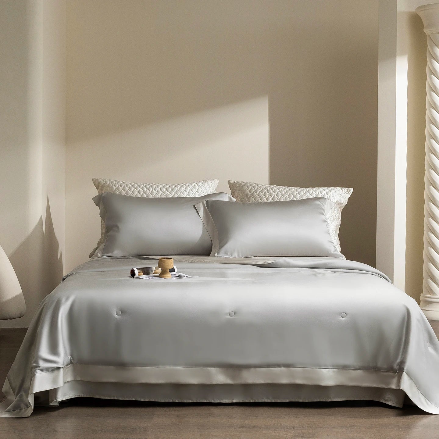 600TC Lyocell Summer Quilt | Cooling Eucalyptus Air Conditioning Comforter | Bed Sheet & Pillowcases |